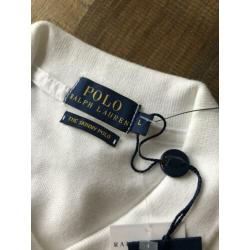 NIEUW Ralph Lauren witte polo big pony maat L 40 skinny fitt