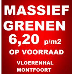 VLOEREN in massief GRENEN altijd 6,20 p/m2 excl. op voorraad
