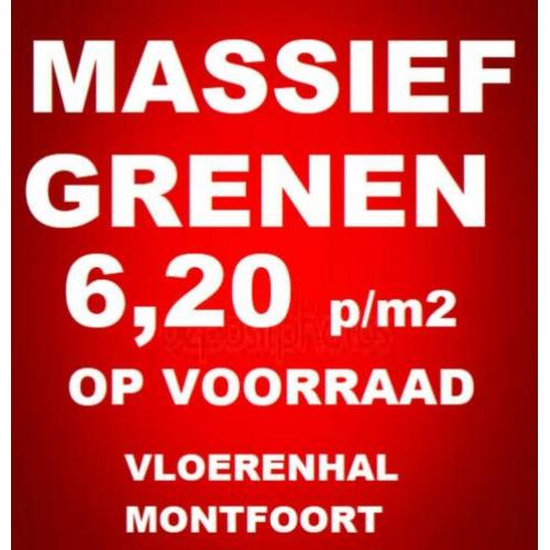 VLOEREN in massief GRENEN altijd 6,20 p/m2 excl. op voorraad