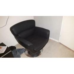 Leren draai Stoel