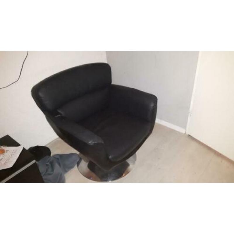 Leren draai Stoel