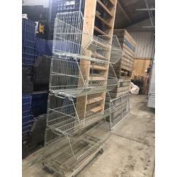 Draadmanden 4 hoog op wielen