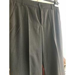 VANILIA ELEMENTS grijze broek met streepje maat 36