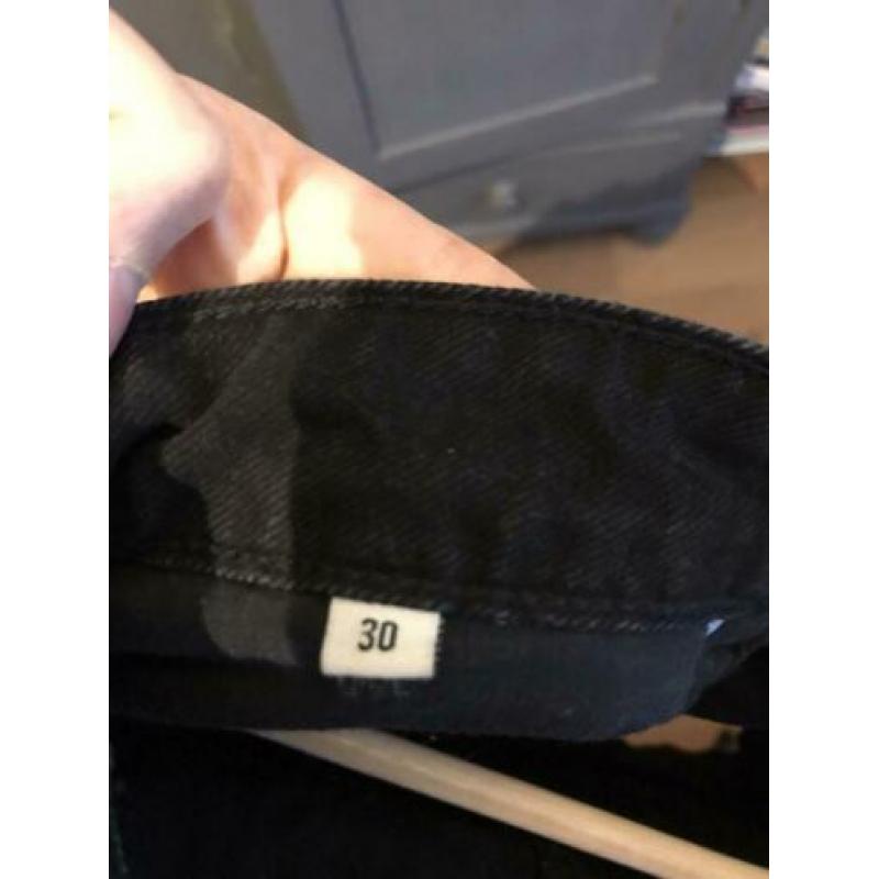 Cheap monday short jeans zwart maat 30