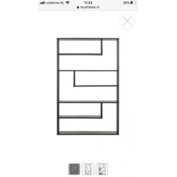 Wandkast Woood zwart strak design