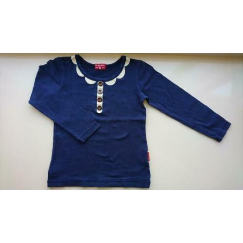 Schitterend, blauw shirt van Claesen's, maat 116 - 122