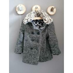 King Louie/ Petit Louie winterjas zwart wit