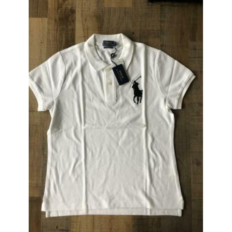 NIEUW Ralph Lauren witte polo big pony maat L 40 skinny fitt