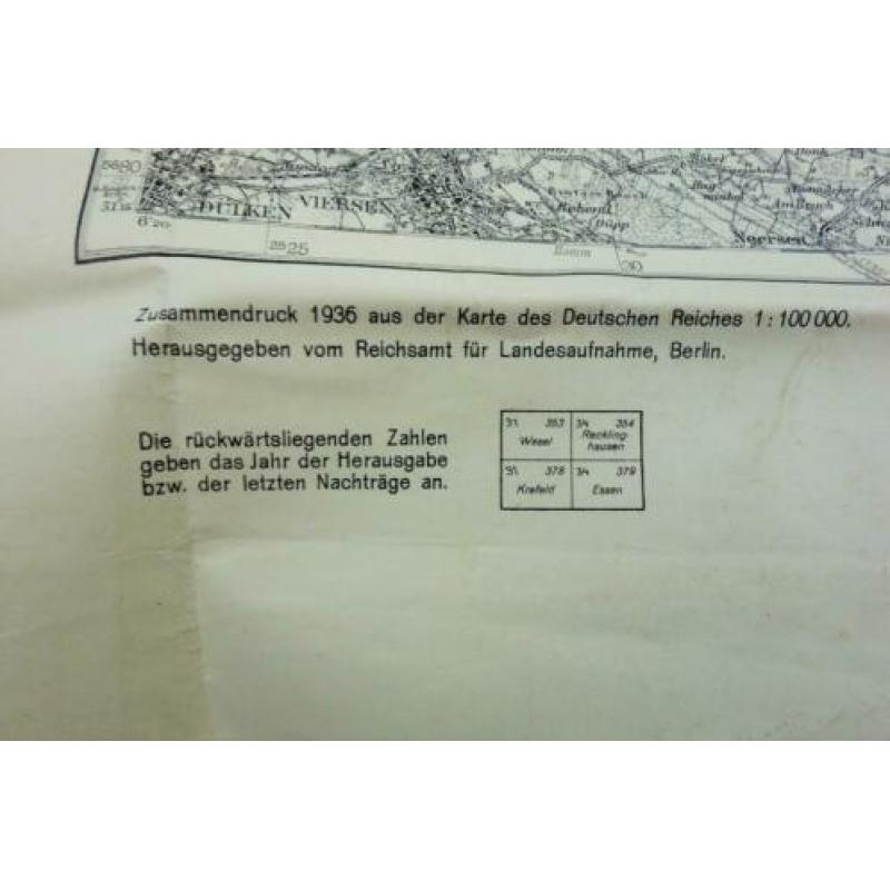 Duitse documenten map met een kaart van kregel -essen