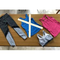 Nike dames sportkleding fitness (legging, bh, shirt)