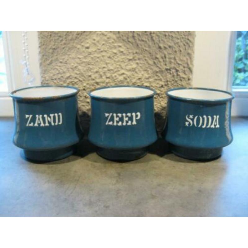 petrol blauw zand zeep sodabakjes, BK