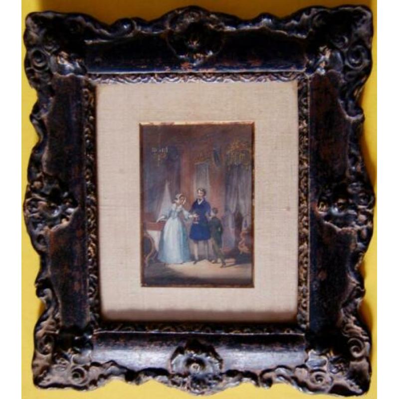 Stel Antieke Miniaturen - Napoleon III Lijstjes