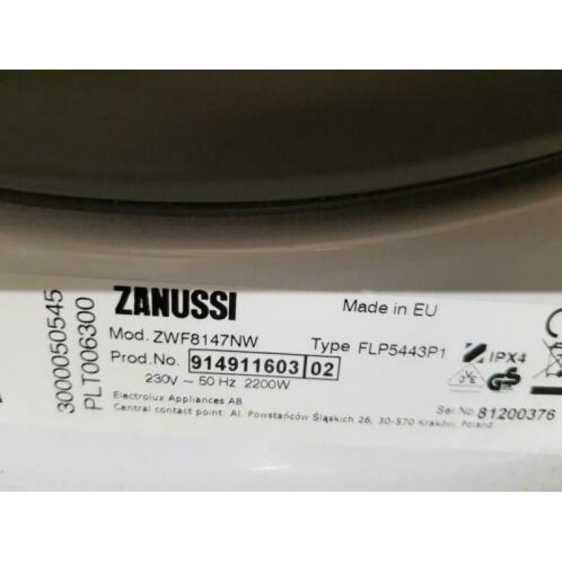 Nette jonge Zanussi lindo 300 wasmachine 8kg met garantie