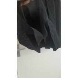 Vintage rok van niendorf in diep paars met stippen maat 42 m