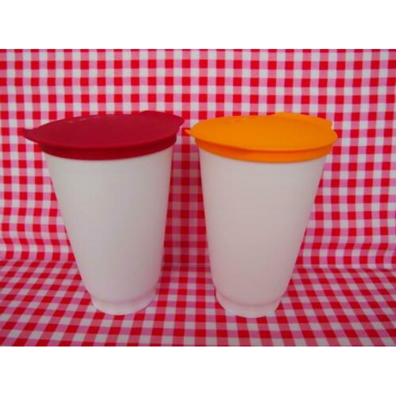 121 Allegra bekers, 450 ml, nieuwstaat, Tupperware