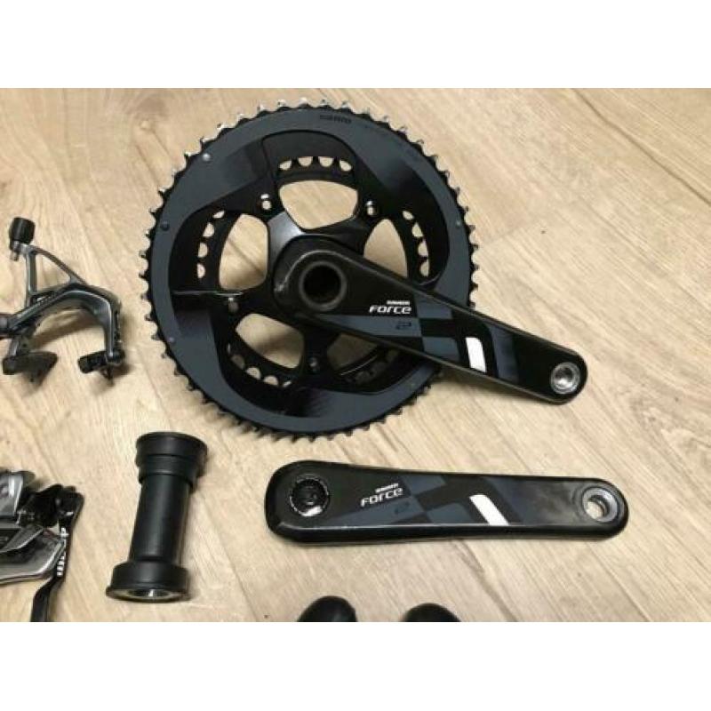 Sram Force groepset 2 x 11, velgrem, mechanisch, nieuwstaat
