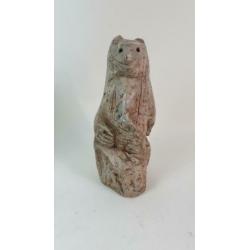 Stenen beeld, Beer, Grizzlybeer, beeldhouwerk 27 cm. 2A14