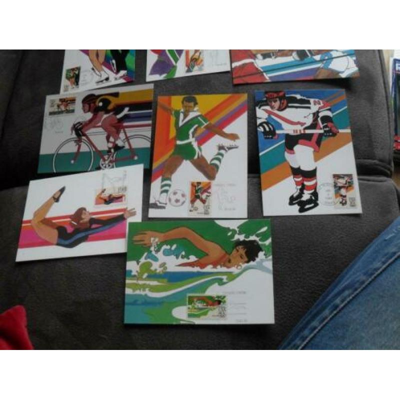 14 kaarten olympische spelen 1984 los angeles postzegels
