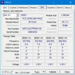 DDR3 geheugen; 4 stuks van 1 GB voor € 4,- per stuk
