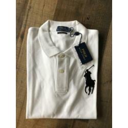 NIEUW Ralph Lauren witte polo big pony maat L 40 skinny fitt