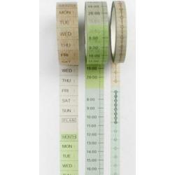 UREN en DAGEN MASKING TAPE. Super handig voor in je AGENDA