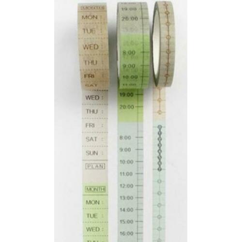 UREN en DAGEN MASKING TAPE. Super handig voor in je AGENDA
