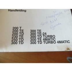 Instructieboek Mercedes T-serie W124 nieuw type 1989, mooi!