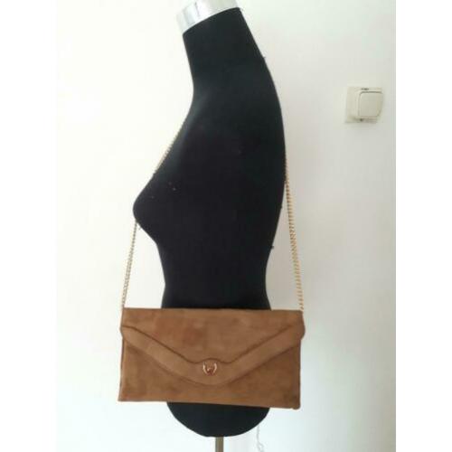 Tas6 - ZGAN bruine suedeachtige vintage tas (1)