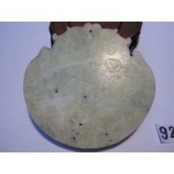 Mooie handgesneden chinese oude jade amulet met draken 923#