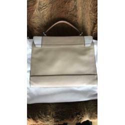 Guess tas origineel wit creme bruin beige handtas