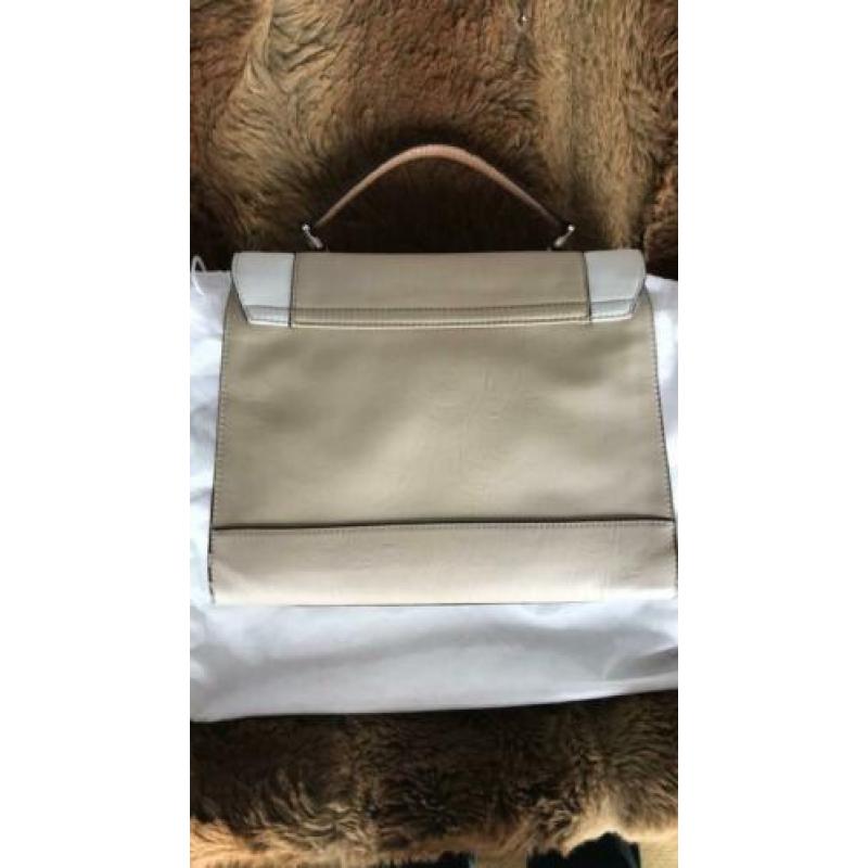 Guess tas origineel wit creme bruin beige handtas