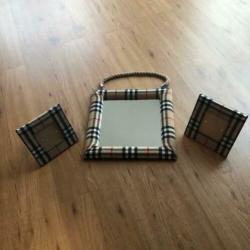 burberry lijstjes en spiegel met originele burberry stof