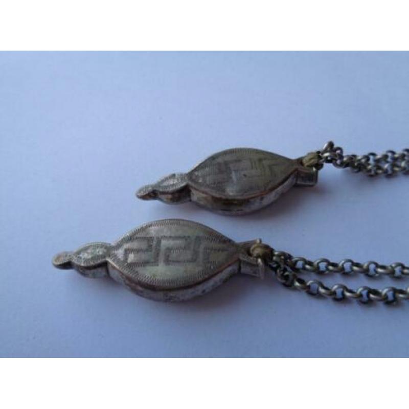 Zeeuwse ketting met breidoppen/zilver
