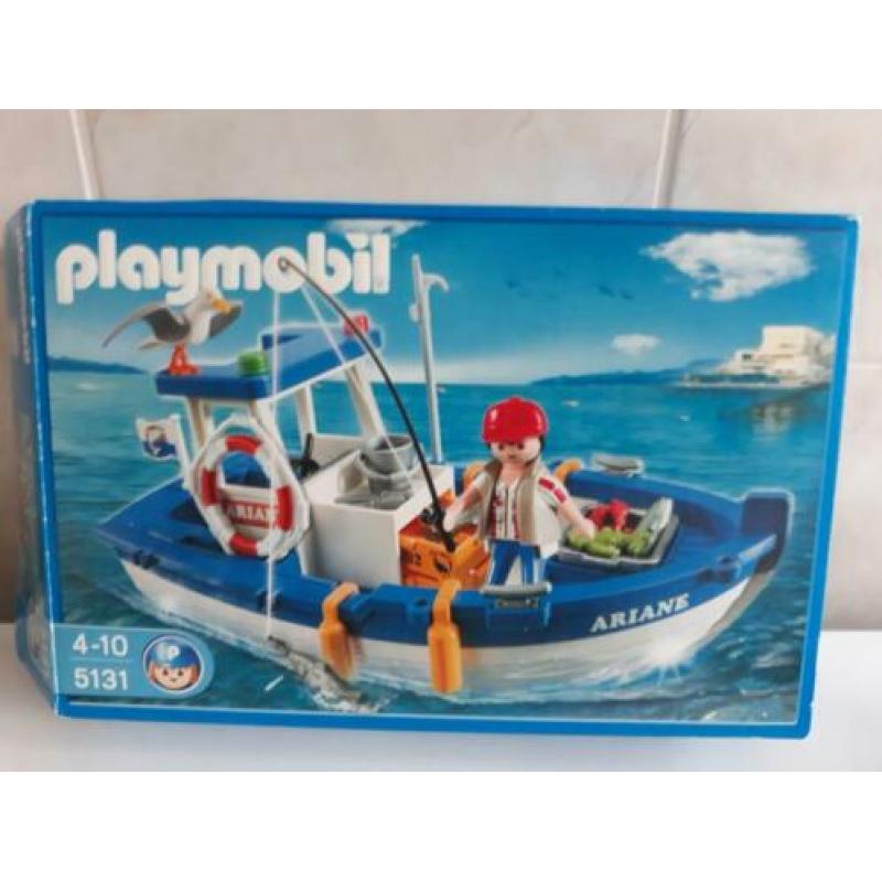 Zgan in doos : PLAYMOBIL vissersboot 5131