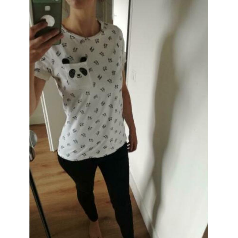 wit pandashirt - M/L