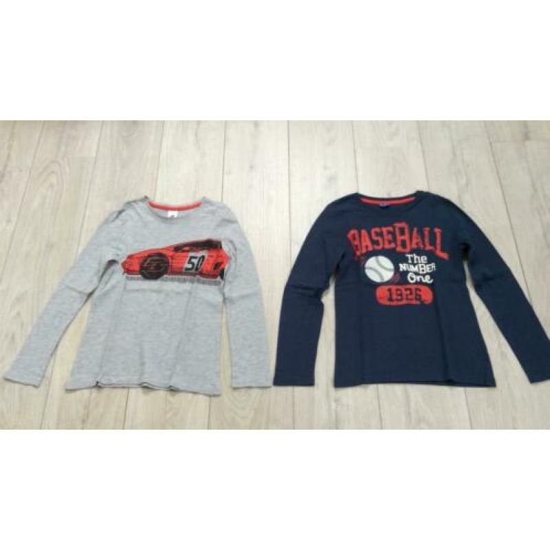 6 stoere jongens t-shirts maat 134/140