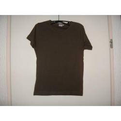 Basic bruin katoenen shirt HFG maat M prima staat