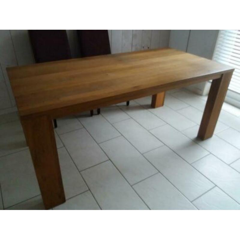 Eettafel blank eiken 180 bij 90cm