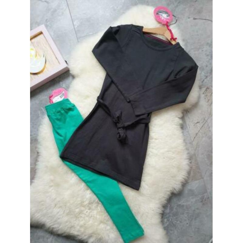 Maat 110 NIEUWE Meisjes Jurk met Legging set BIRDS By D-RAK