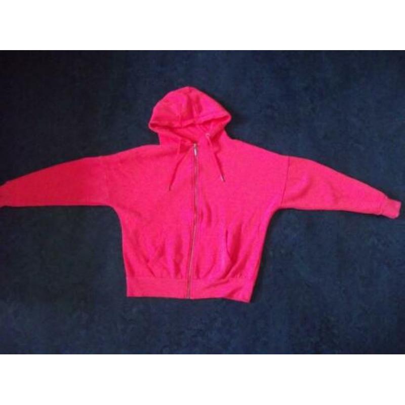 Te koop nieuw cerise / rood sweater vest + capuchon: 40 / M