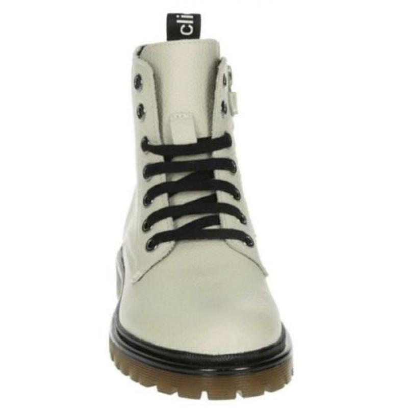 CLIC maat 30 lerenveterboots/rits off-white gratis verzenden