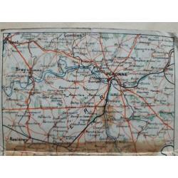 Franse dubbele landkaart veldpostkaart wo1 ww1