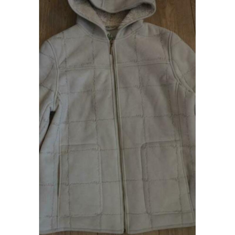 mg coats & jackets jas 42 voorjaar /najaars jas ecru lammy