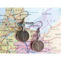 Oorbellen dubbeltje 1970 - 1971 - 1972 - 1973 - 1974 - 1975