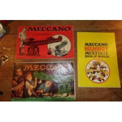 Partij met oud Meccano 3 oude boekjes + vintage magic motor