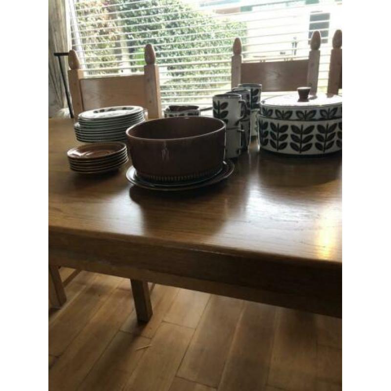 Boch Rambouillet vintage servies , bruin/ groen
