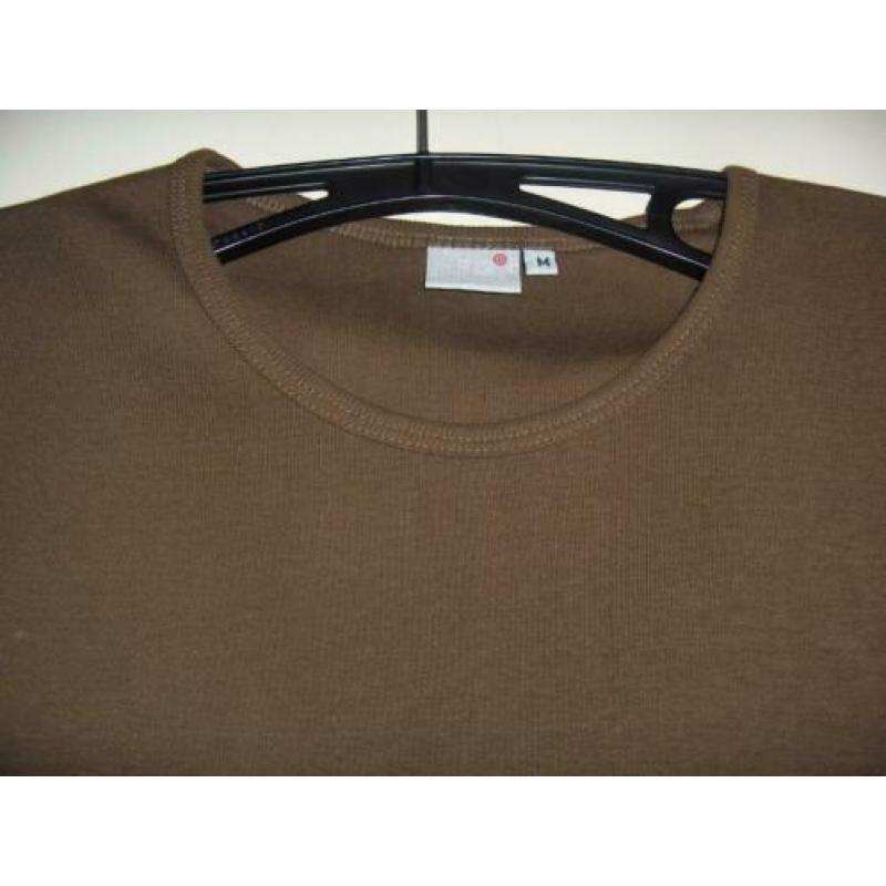 Basic bruin katoenen shirt HFG maat M prima staat