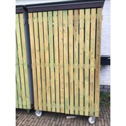 Verrijdbare tuinkasten voor haardhout