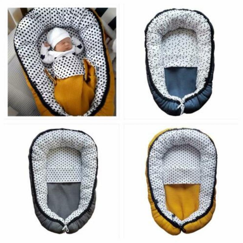 babynestje wafelstof oker voor baby (ook andere kleuren)