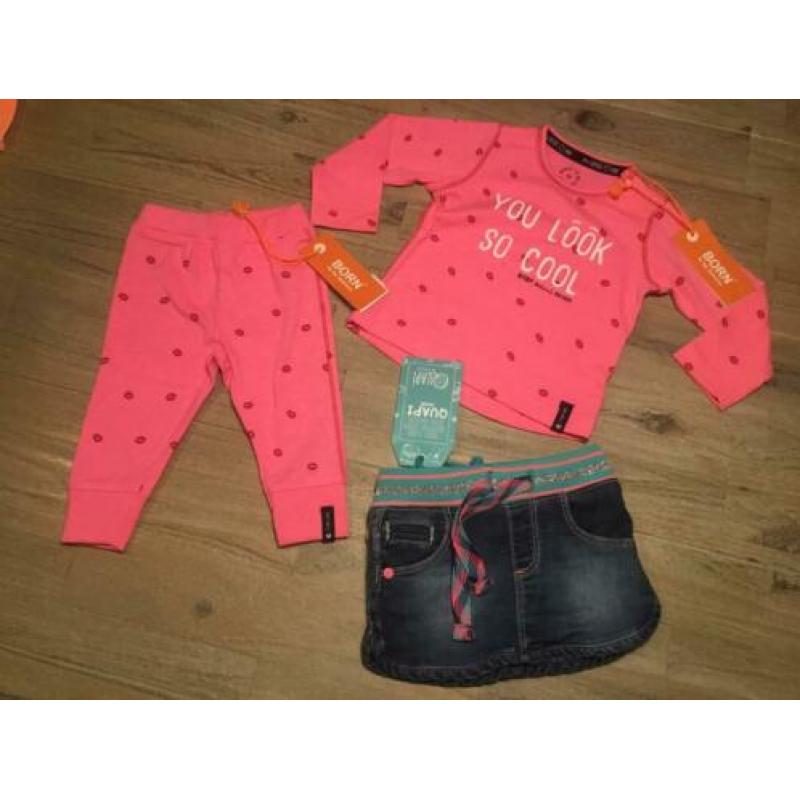 Nieuw set meisje Born to be Famous en Quapi roze 62